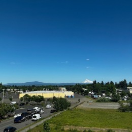 an aerial view of a town