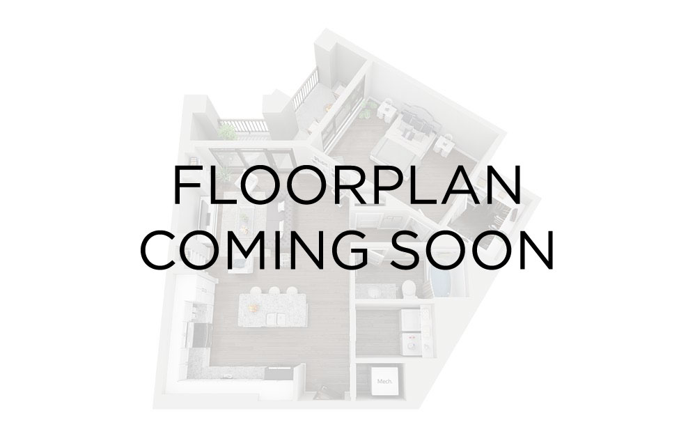 W2 - 2 bedroom floorplan layout with 2 bathrooms and 1303 square feet